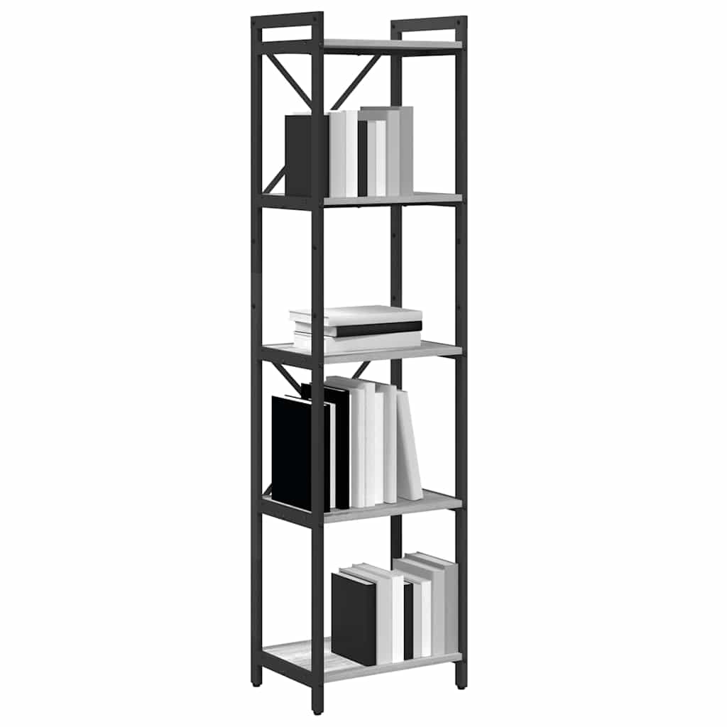 Bookshelf Grey sonoma 40 x 30 x 155 cm Engineered Wood