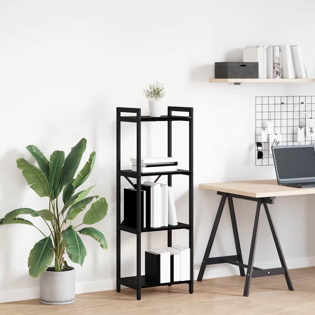 Bookshelf 40 x 30 x 119 cm Engineered Wood Black Oak