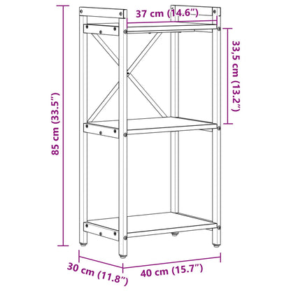 Bookshelf Artisan Oak 40 x 30 x 85 cm Engineered Wood