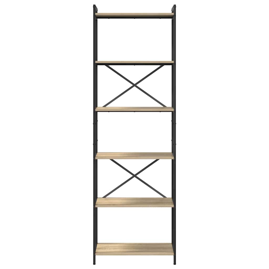 Bookshelf 60 x 30 x 189.5 cm Engineered Wood Sonoma Oak