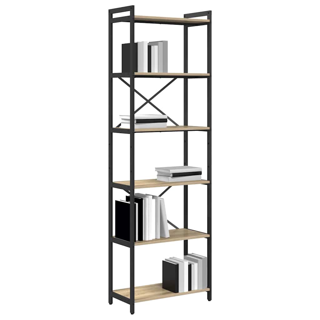 Bookshelf 60 x 30 x 189.5 cm Engineered Wood Sonoma Oak