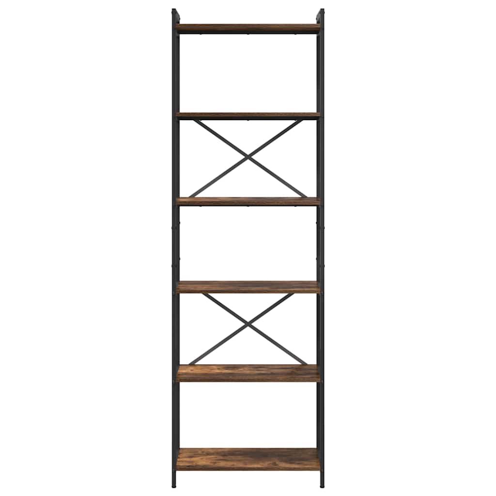 Bookshelf Smoked Oak 60 x 30 x 190 cm Engineered Wood