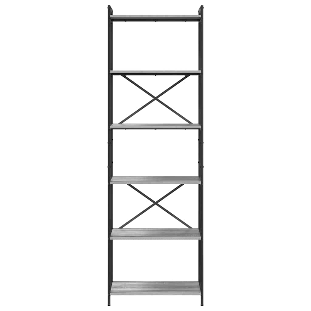Bookshelf 60 x 30 x 189.5 cm Engineered Wood Grey sonoma