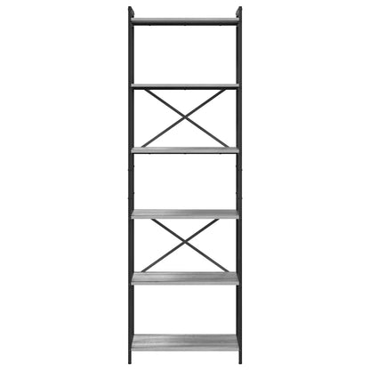 Bookshelf 60 x 30 x 189.5 cm Engineered Wood Grey sonoma