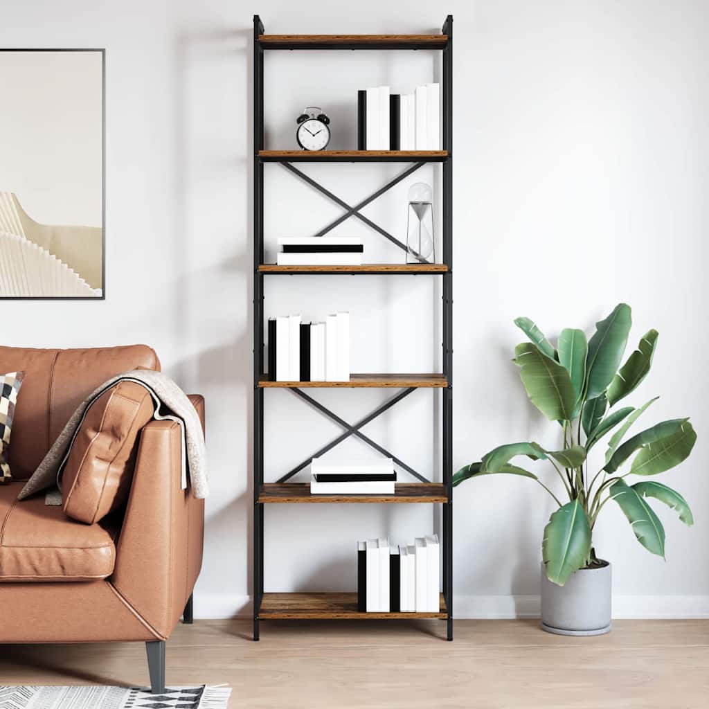 Bookshelf Old wood 60 x 30 x 190 cm Engineered Wood