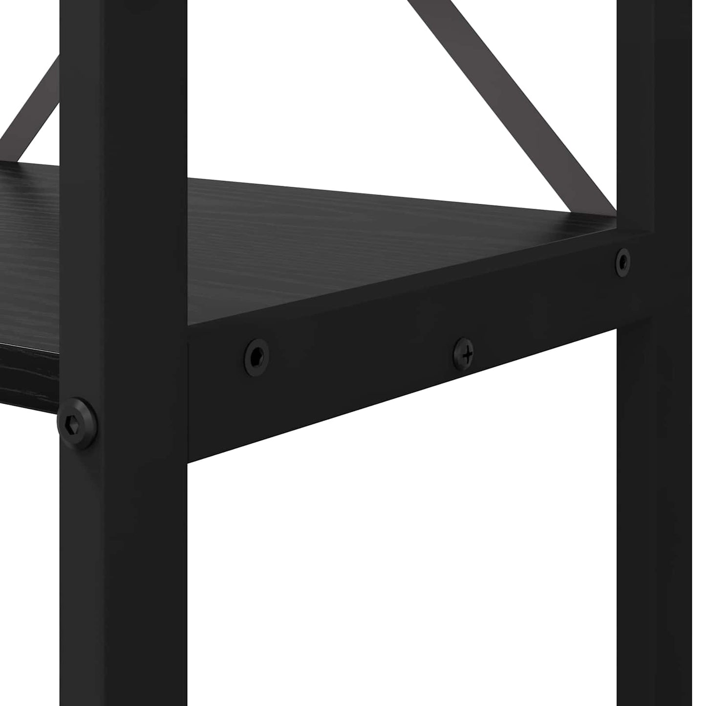 Bookshelf Black Oak 60 x 30 x 155 cm Engineered Wood