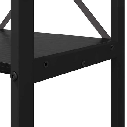 Bookshelf Black Oak 60 x 30 x 155 cm Engineered Wood