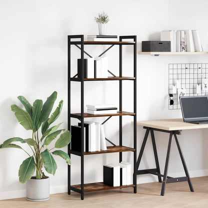 Bookshelf 60 x 30 x 155 cm Engineered Wood Smoked Oak