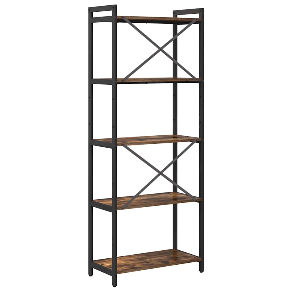 Bookshelf 60 x 30 x 155 cm Engineered Wood Smoked Oak