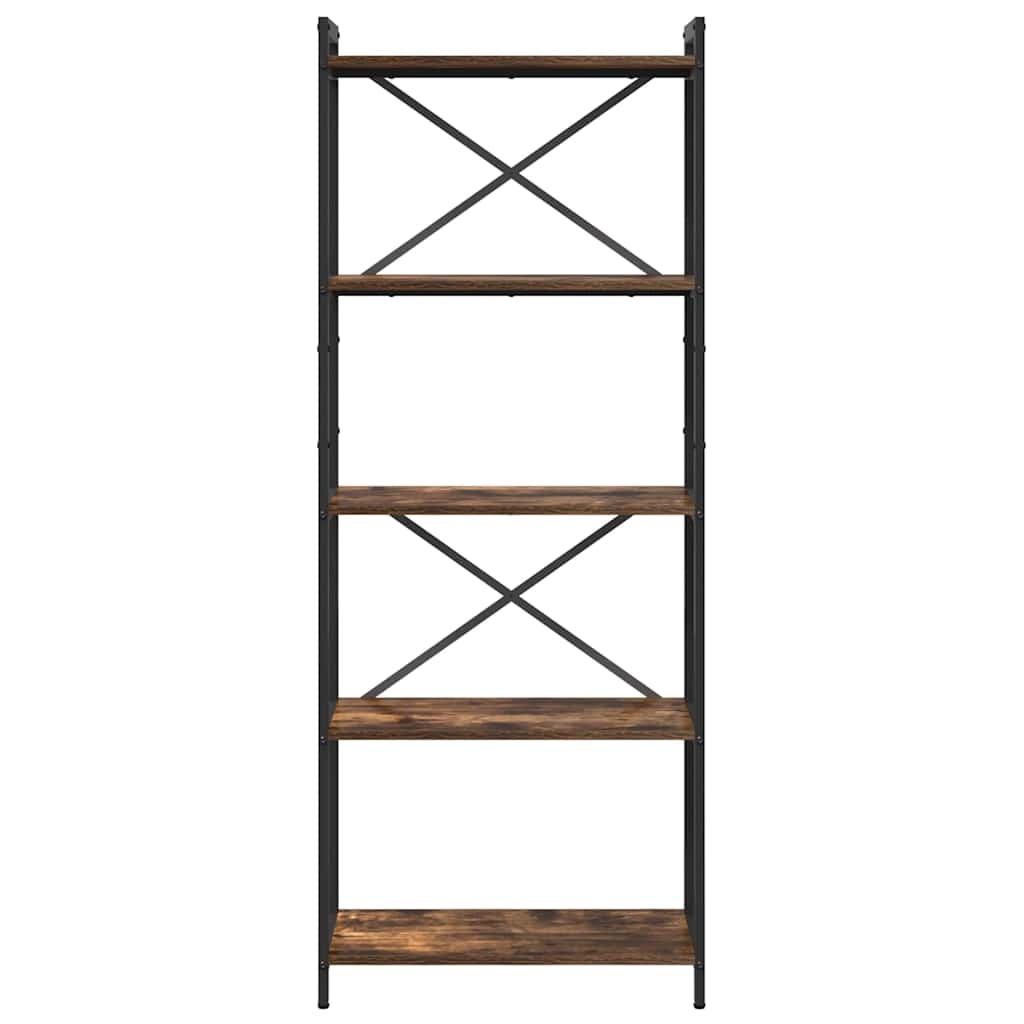 Bookshelf 60 x 30 x 155 cm Engineered Wood Smoked Oak