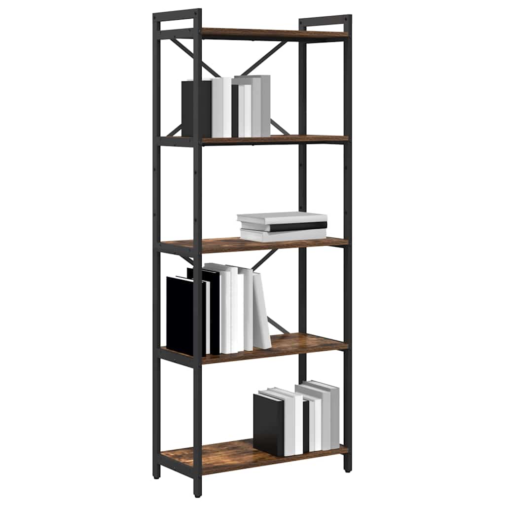Bookshelf 60 x 30 x 155 cm Engineered Wood Smoked Oak