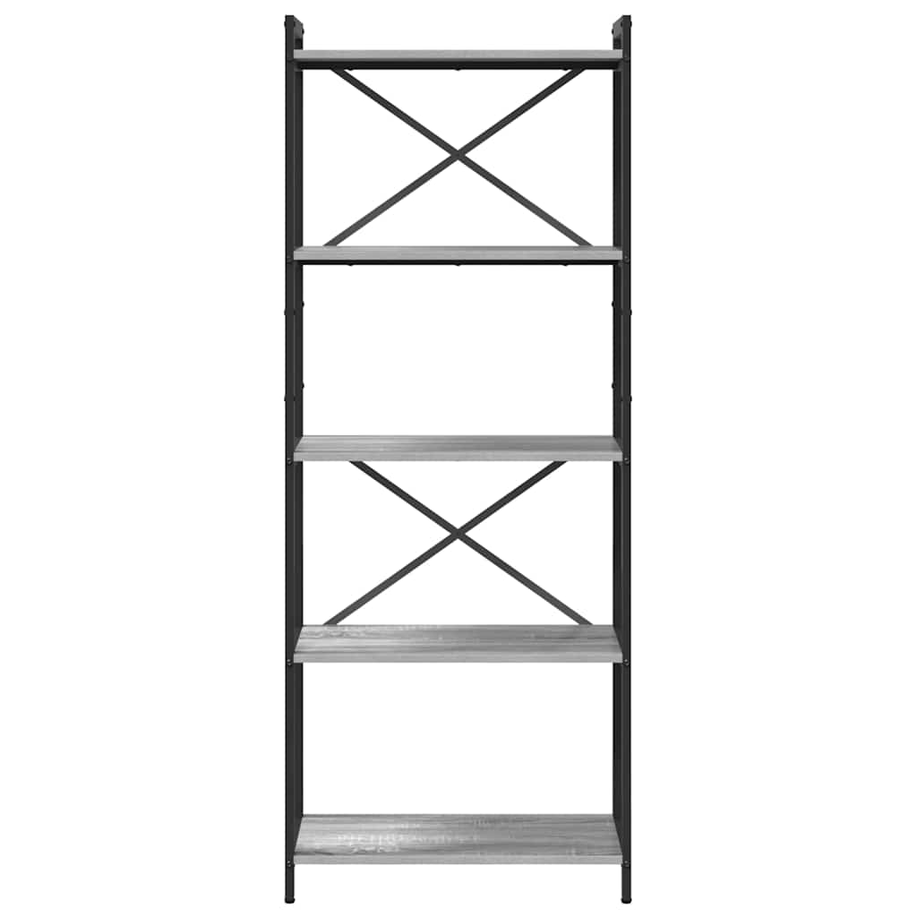 Bookshelf Grey sonoma 60 x 30 x 155 cm Engineered Wood