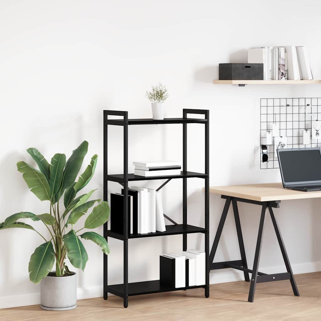 Bookshelf 60 x 30 x 120 cm Engineered Wood Black Oak