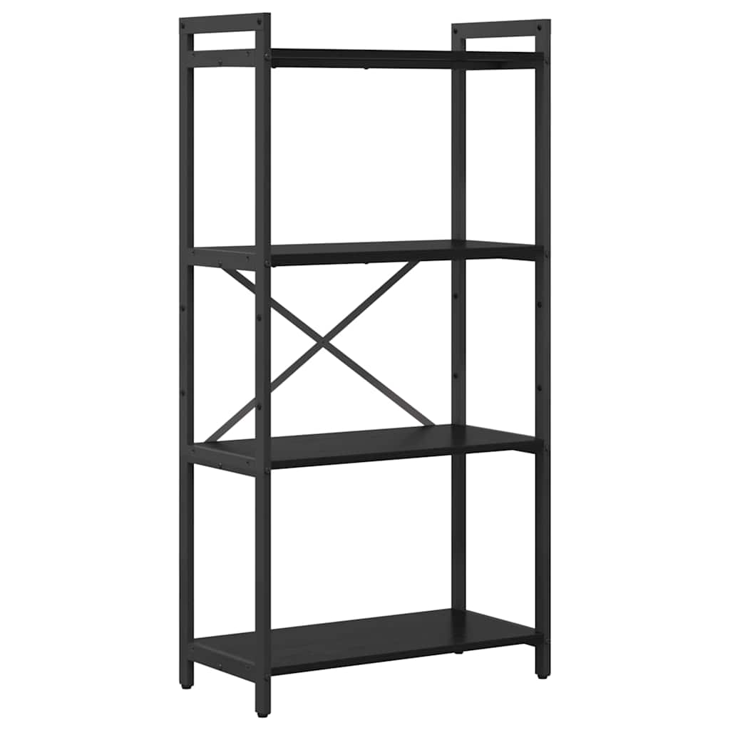 Bookshelf 60 x 30 x 120 cm Engineered Wood Black Oak