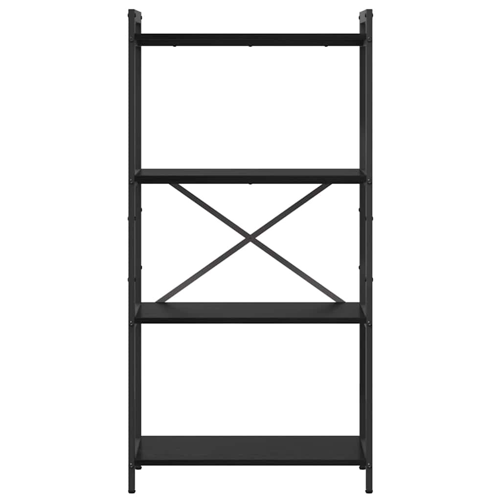 Bookshelf Black Oak 60 x 30 x 120 cm Engineered Wood