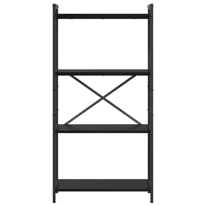 Bookshelf Black Oak 60 x 30 x 120 cm Engineered Wood