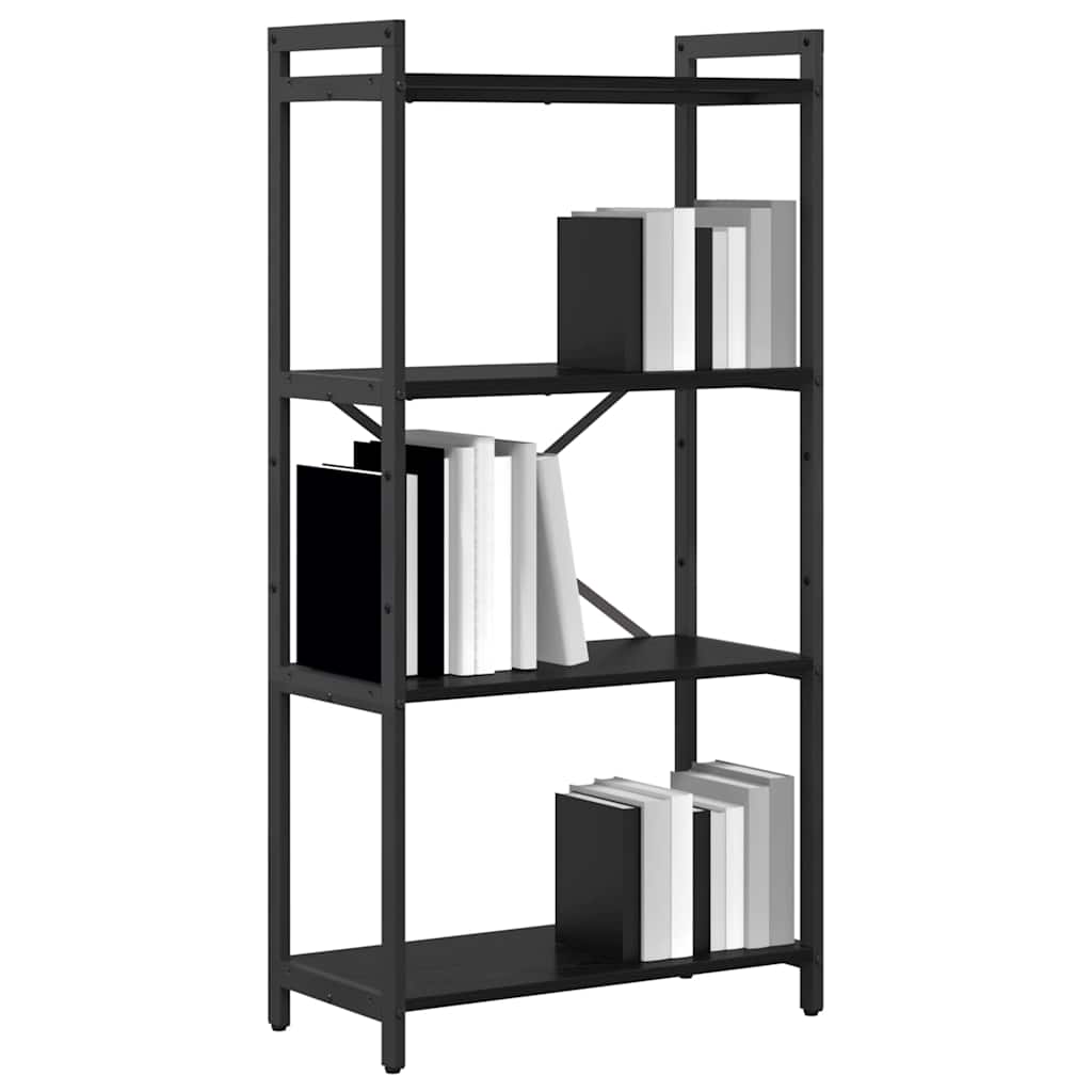 Bookshelf 60 x 30 x 120 cm Engineered Wood Black Oak