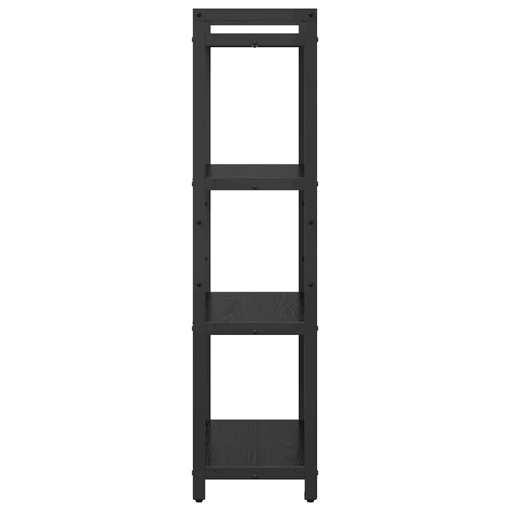 Bookshelf 60 x 30 x 120 cm Engineered Wood Black Oak