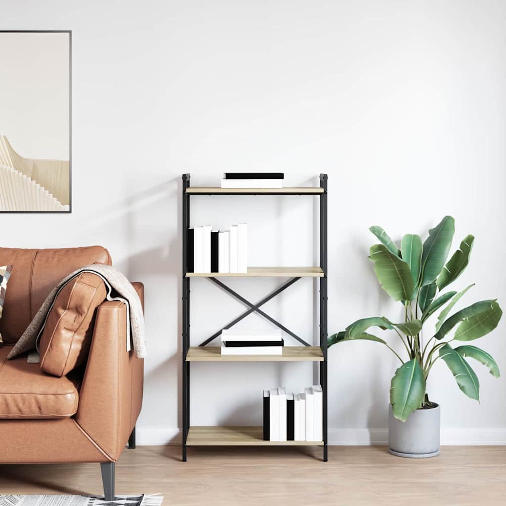 Bookshelf 60 x 30 x 120 cm Engineered Wood Sonoma Oak