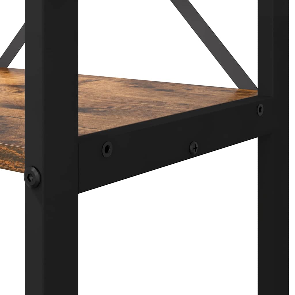 Bookshelf Smoked Oak 60 x 30 x 120 cm Engineered Wood