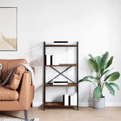Bookshelf 60 x 30 x 120 cm Engineered Wood Smoked Oak