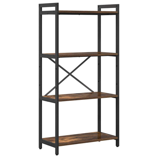 Bookshelf 60 x 30 x 120 cm Engineered Wood Smoked Oak