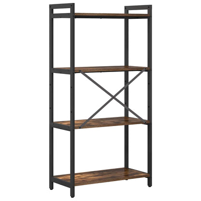 Bookshelf Smoked Oak 60 x 30 x 120 cm Engineered Wood