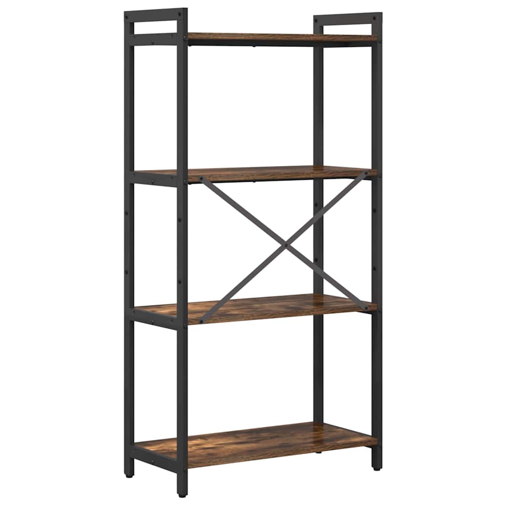 Bookshelf 60 x 30 x 120 cm Engineered Wood Smoked Oak