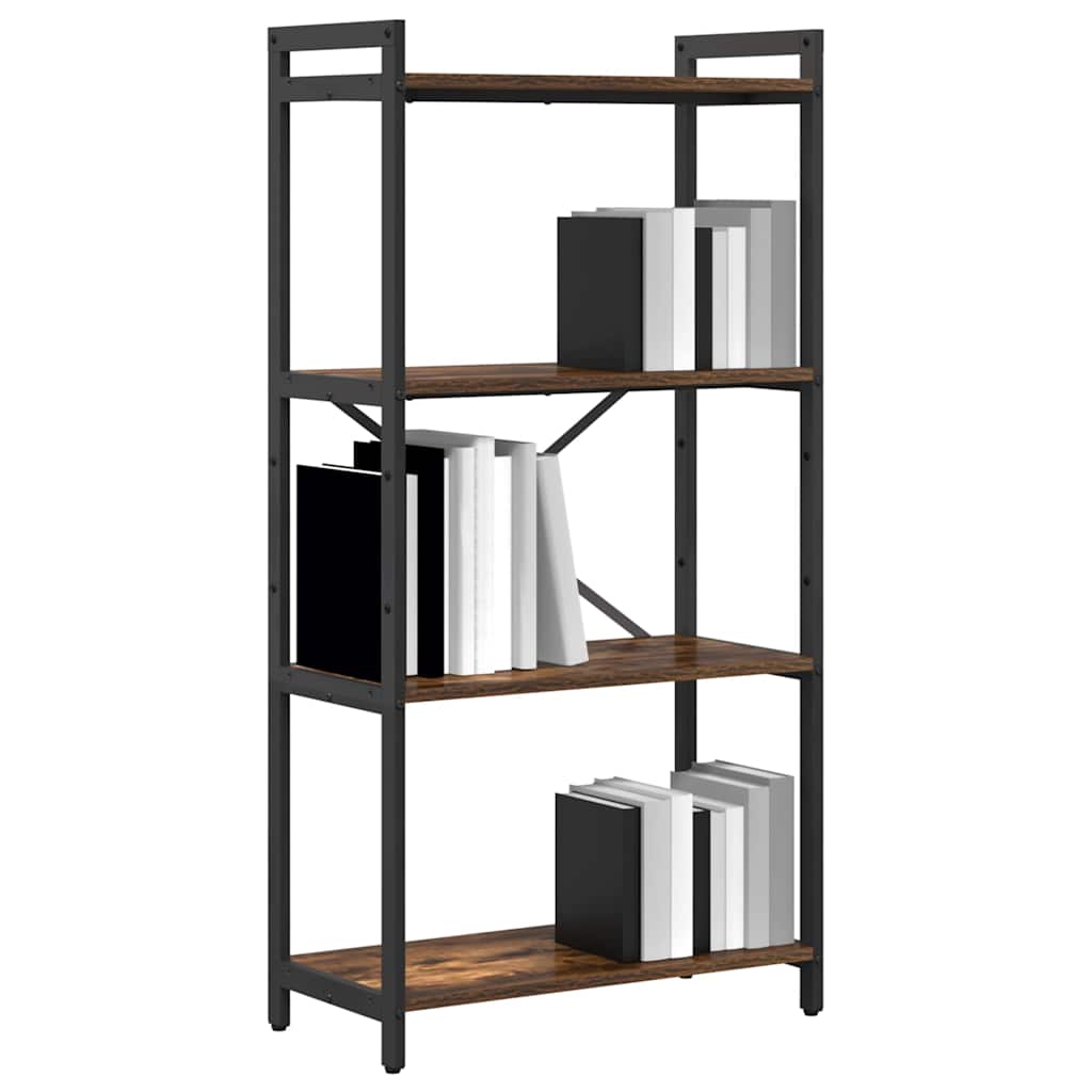 Bookshelf 60 x 30 x 120 cm Engineered Wood Smoked Oak