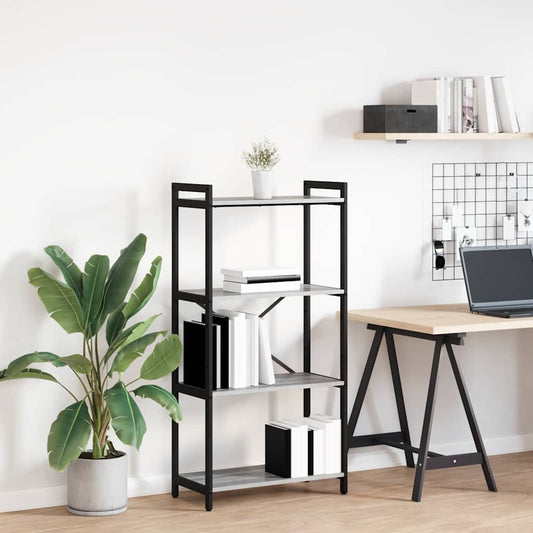Bookshelf 60 x 30 x 120 cm Engineered Wood Grey sonoma