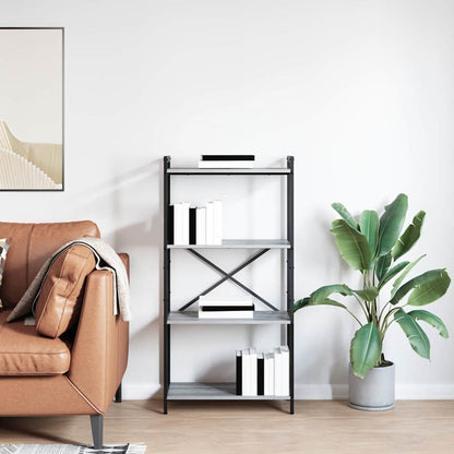 Bookshelf 60 x 30 x 120 cm Engineered Wood Grey sonoma