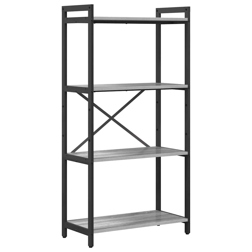 Bookshelf 60 x 30 x 120 cm Engineered Wood Grey sonoma