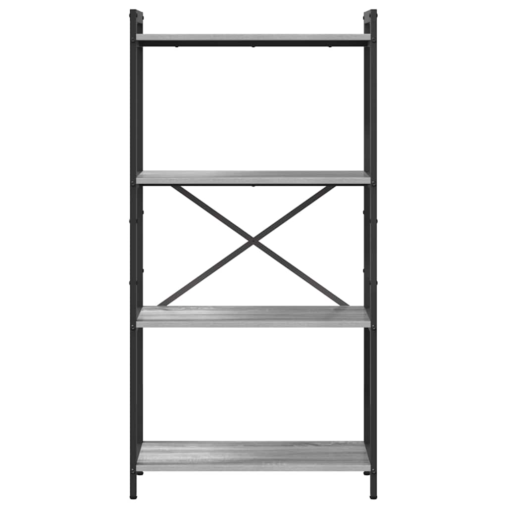 Bookshelf 60 x 30 x 120 cm Engineered Wood Grey sonoma