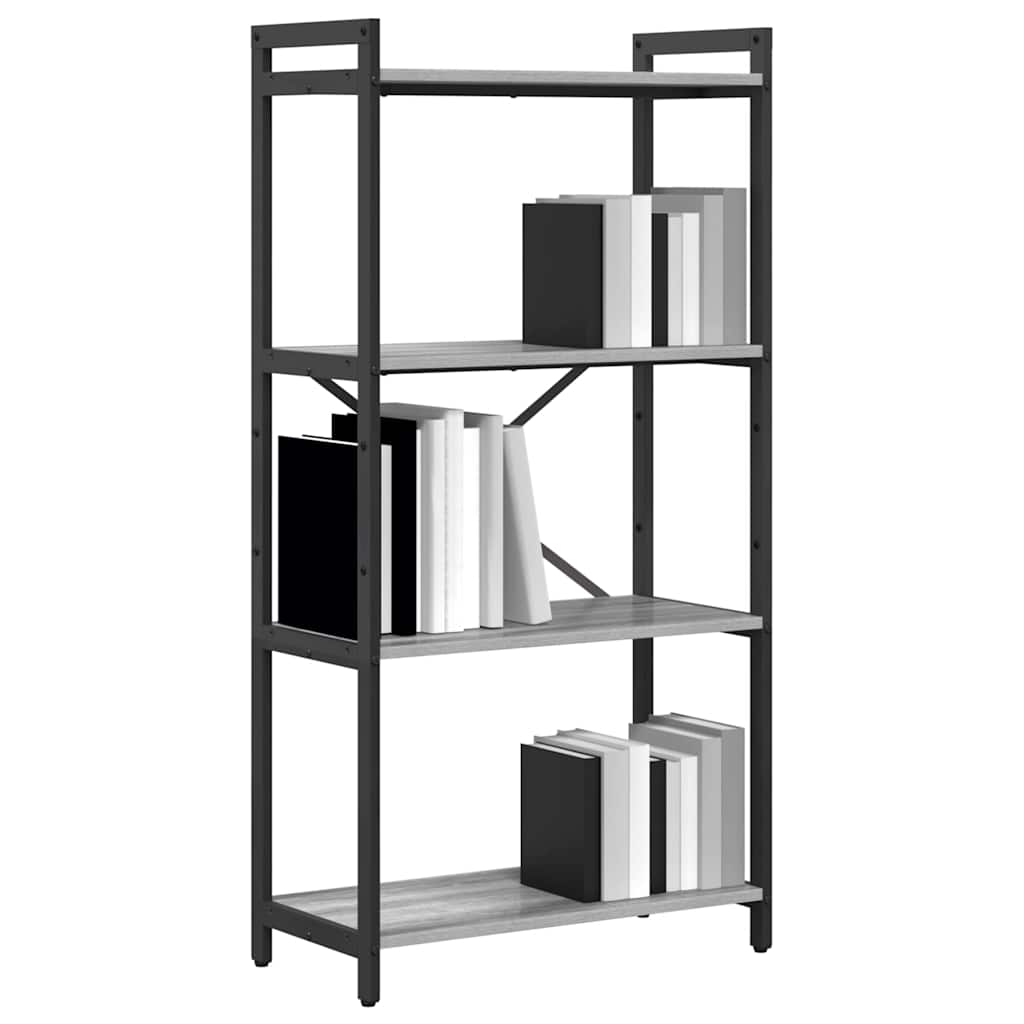 Bookshelf 60 x 30 x 120 cm Engineered Wood Grey sonoma
