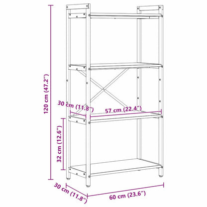 Bookshelf Old wood 60 x 30 x 120 cm Engineered Wood