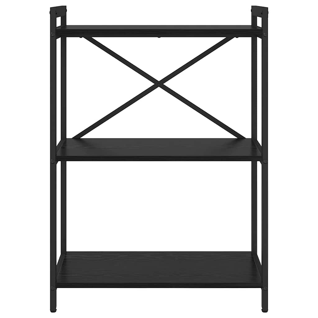 Bookshelf Black Oak 60 x 30 x 85 cm Engineered Wood