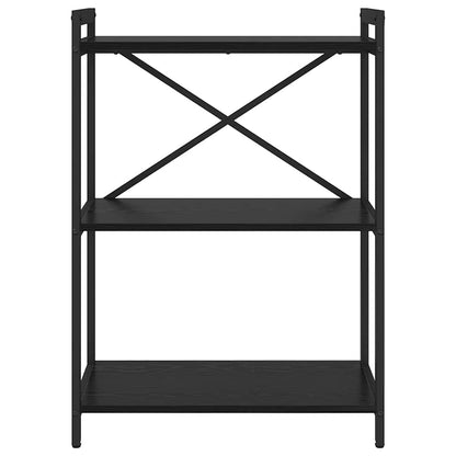 Bookshelf Black Oak 60 x 30 x 85 cm Engineered Wood