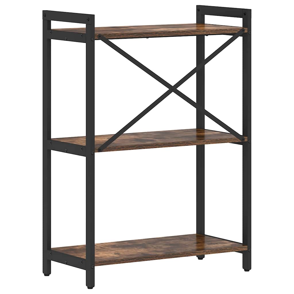 Bookshelf Smoked Oak 60 x 30 x 85 cm Engineered Wood