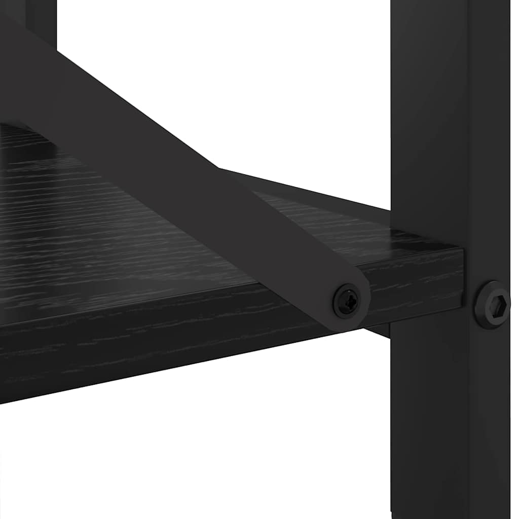 Bookshelf Black Oak 60 x 30 x 50 cm Engineered Wood