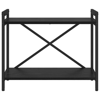 Bookshelf Black Oak 60 x 30 x 50 cm Engineered Wood