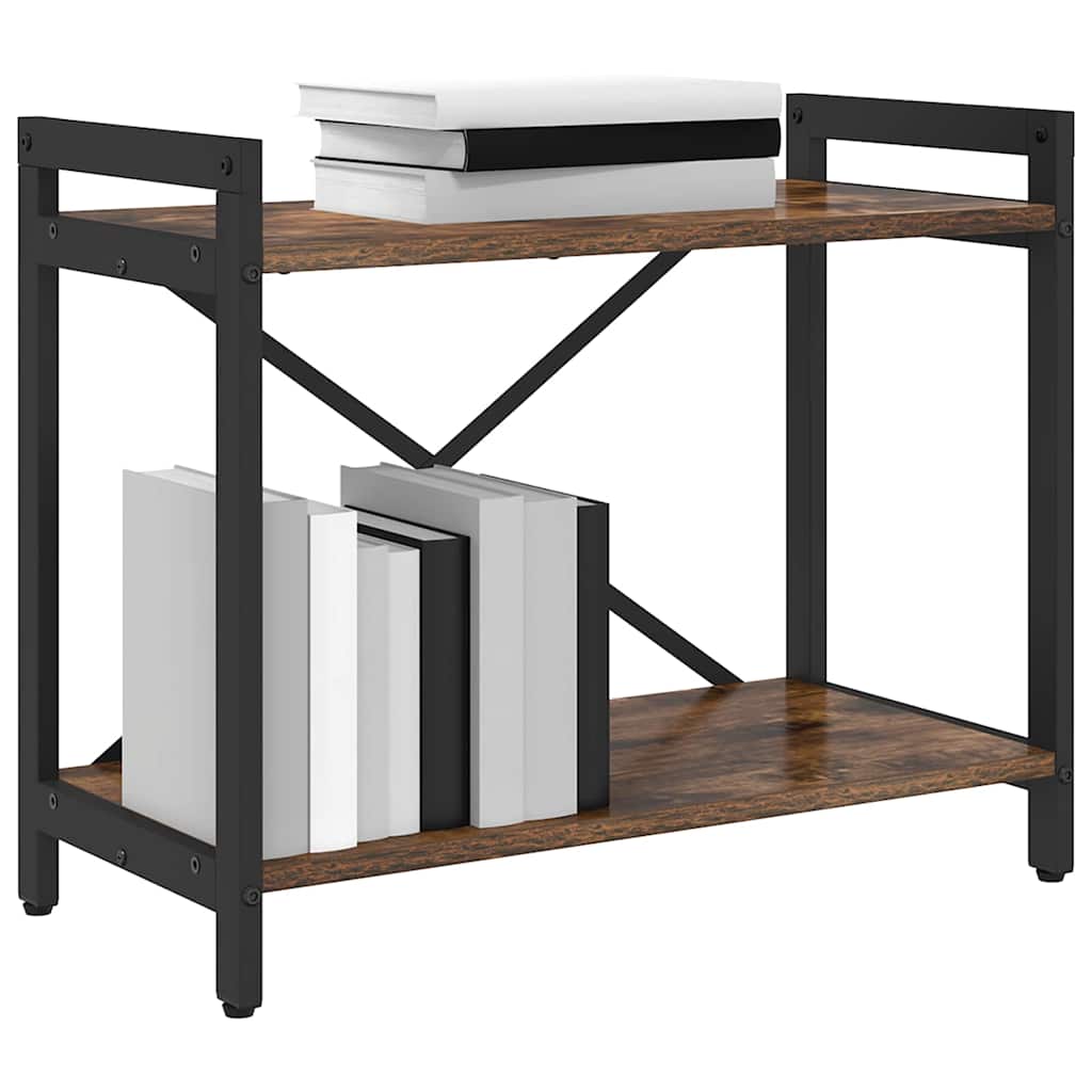 Bookshelf Smoked Oak 60 x 30 x 50 cm Engineered Wood