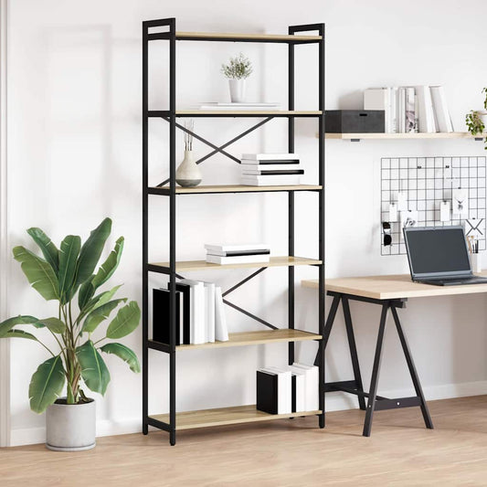 Bookshelf 80 x 30 x 189.5 cm Engineered Wood Sonoma Oak