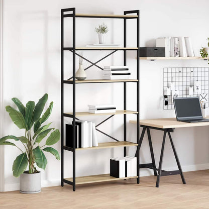 Bookshelf 80 x 30 x 189.5 cm Engineered Wood Sonoma Oak