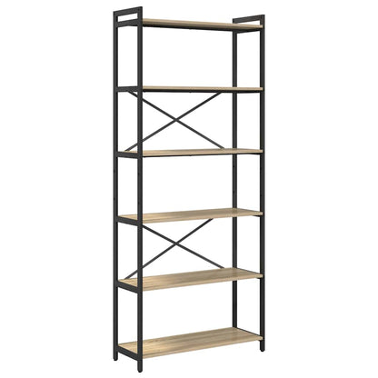 Bookshelf Sonoma Oak 80 x 30 x 190 cm Engineered Wood