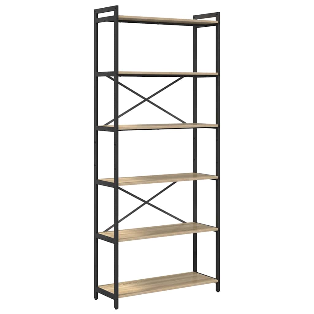 Bookshelf 80 x 30 x 189.5 cm Engineered Wood Sonoma Oak