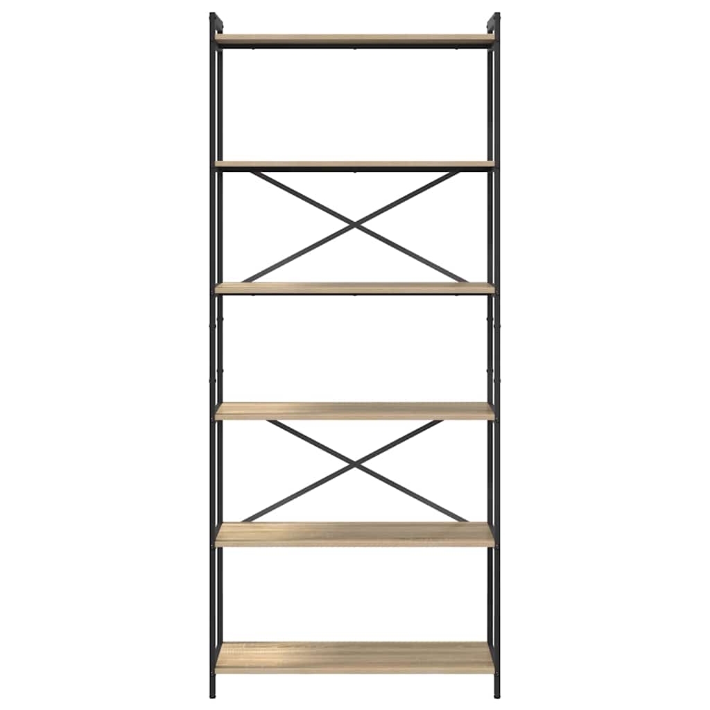 Bookshelf 80 x 30 x 189.5 cm Engineered Wood Sonoma Oak