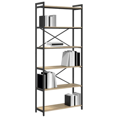 Bookshelf 80 x 30 x 189.5 cm Engineered Wood Sonoma Oak