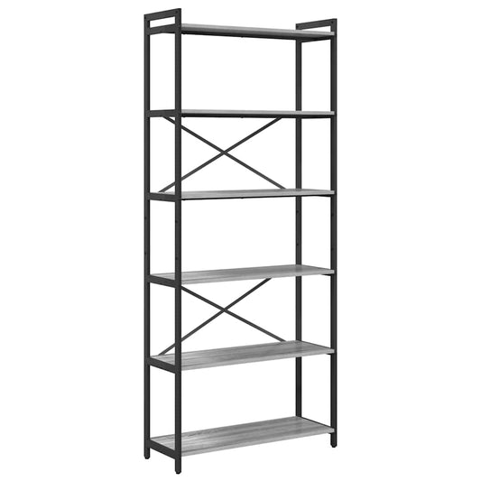 Bookshelf 80 x 30 x 189.5 cm Engineered Wood Grey sonoma