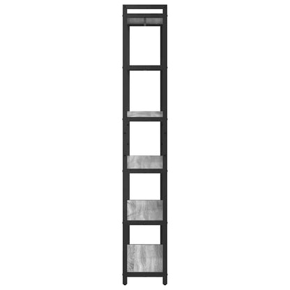Bookshelf 80 x 30 x 189.5 cm Engineered Wood Grey sonoma