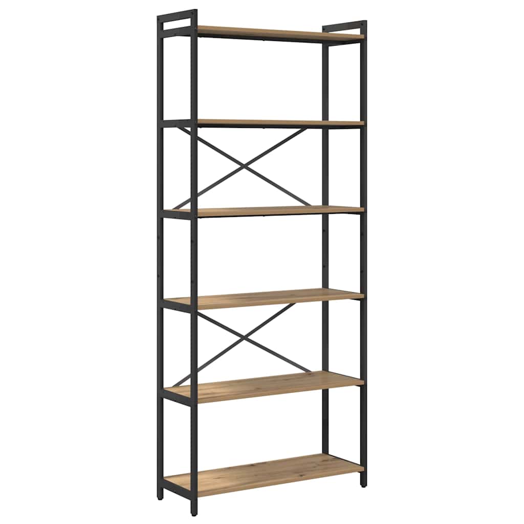 Bookshelf Artisan Oak 80 x 30 x 190 cm Engineered Wood